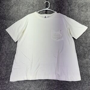 Fashion Force Shirt Mens Small White Pocket Tee Embroidered Crest Crewneck